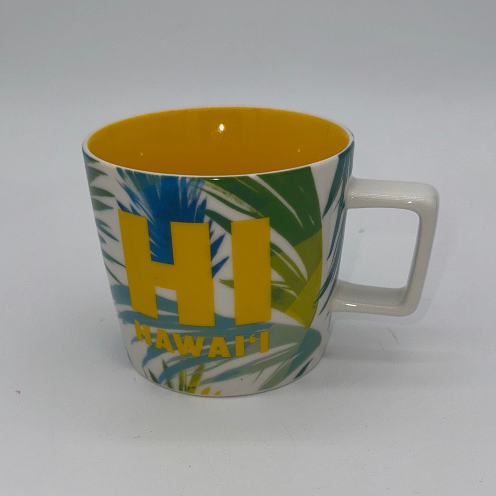 Starbucks Hi Hawaii Yellow Tropical Palm Leaf 2016